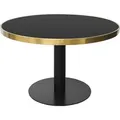 Casa Padrino Luxus Esstisch Schwarz / Gold 120 x H. 76 cm - Designer Esszimmermöbel - Schwarz/Gold
