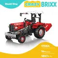Mould King 17064 Traktor + Anhänger Mähwerk Pflug Klemmbausteine Ferngesteuert
