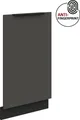 Frontblende für vollintegrierten Geschirrspüler 45 cm ARIA Graphite ultra matt + Schwarz matt, hochwertige Fronten mit Anti Fingerprint Beschichtung Küchenzeile Küchenblock