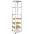 shelfplaza HOME 200x60x60 cm Schwerlastregal in weiß mit 6 Böden und 145 kg Traglast pro Boden