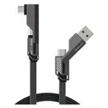 4smarts USB-C Kabel ComboCord Flat Right Angle (1.50 m, USB 2.0, 240 W) (541457)
