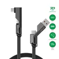 USB-C Ladekabel 240W | 1,5m | 90° Winkelstecker