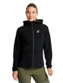 RevolutionRace Hiker Fleece Hoodie für Damen, Leichter und elastischer Fleece-Hoodie, Black, L