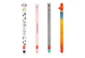 Legami Radiergummi 4er Set Gel Stifte mit radierbarer Tinte, 0,7 mm Spitze, Farben: schwarz, rosa, grün, rot, radiert ohne Blattverbrauch