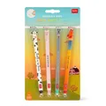 Legami löschbare Gelstifte Set Sweet Farm 4tlg. Kuh, Schwein, Esel und Hahn