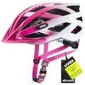 uvex air Wing - Leichter Fahrradhelm für Damen und Herren - individuelle Größenanpassung - pink-White - 52-57 cm