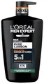 L'Oréal Men Expert XXXL 5in1 Duschgel und Shampoo für Männer, Duschbad zur Reinigung von Körper, Haar und Gesicht, Herren Körperpflege für langanhaltende Frische mit Karbon, Pure Carbon, 1 x 1000 ml