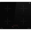 KKT KOLBE Induktionskochfeld 60 cm | autark | rahmenlos | Kochplatte mit 4 Zonen | 9 Stufen | Abschalt-Timer | Topferkennung | Tastensperre | IH859... - Schwarz
