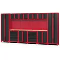 Feistos Werkstatteinrichtung "Juno 11",schwarz/rot,396 x 46 x 198 cm (B x T x H)