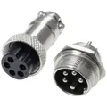 Pollin 453554 Rundsteckverbinder Buchse, Einbau, Stecker Gesamtpolzahl: 5 1 Set