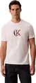 Calvin Klein Herren Ss 30S Whsl Ckj 2Tone Ck Lv14Re829G Graphic Tees, White (White Greige), M
