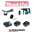 Makita 18V Combo KIT Akku Kombihammer DHR243 Winkelschleifer DGA513 + 2 Akkus+LG