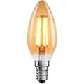 ledscom.de E14 LED Leuchtmittel, Kerze, extra warmweiß (2500 K), 4,1 W, 458lm, goldfarben