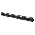 DIGITUS DIGITUS CAT 5e Patch Panel, ungeschirmt, 24-Port RJ45, 8P8C, LSA, 1HE, Rack Mount, sw, 482x44x109