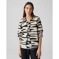 OPUS Langarmbluse FUMANI JUNGLE aus Cotton Voile schwarz 44
