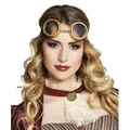 Stylische Steampunk Fliegerbrille - OS