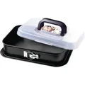 KAISER Springform Metall mit Transporthaube 35x24cm Kunststoff Deckel mit Griffe