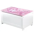 roba Spielzeugtruhe 'Krone', Sitz-& Aufbewahrungstruhe fürs Kinderzimmer, Truhenbank rosa / pink, 1 Stück (1er Pack)