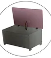 Roba Krone Spielzeugtruhe Sitz und Aufbewahrungstruhe Kiste 60x32x30cm Weiß/Pink