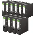 Original DINOR Ordner-Wolkenmarmor-Recycling - Germany. 10er Pack 8 cm breit DIN A4 schwarz Aktenordner Briefordner Büroordner Pappordner Schlitzo... - Schwarz