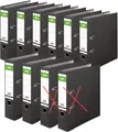 Set mit 8 DINOR A4-Büroordnern, schwarz