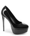 Michael Soul ARIA Stiletto Pumps I EUR 44 I 15cm Absatz & 4cm Plateau I Damen & Herren I Stilvolle High Heels aus Kunstleder mit Lack-Finish I Komfortabel und klassisch I Schwarz Lack