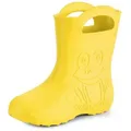Ladeheid EVA Regenschuhe für Frauen LA-CA-09 Gummistiefel Damen federleichte Gartenschuhe mit Griffen gelb 38-39 EU