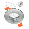 ledscom.de Bad-Deckeneinbaurahmen ERID, Feuchtraum, Badezimmer, IP44, rund, aluminium matt (GU10/MR16/GU5,3/50mm) inkl. GU10 Fassung