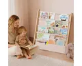 CAVEEN Bücherregal, 4 Ebenen, Kinder-Bücherregal Offenes Aufbewahrungsregal