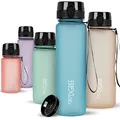 720°DGREE Trinkflasche 1l Sport “uberBottle“ softTouch +Sieb - BPA-Frei - Wasserflasche für Uni, Arbeit, Fitness, Fahrrad, Outdoor, Job - Sportflasche aus Tritan - Leicht, Stoßfest, Wiederverwendbar