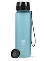 720°DGREE Trinkflasche Trinkflasche uberBottle softTouch mit Sieb aqua blue 1l