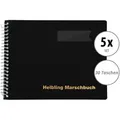 Helbling BMS30 Marschbuch schwarz 30 Taschen 5x Set