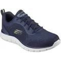 Skechers TRACK-GLENDOR Sneaker Trainingsschuh, Schnürschuh, Freizeitschuh mit Memory Foam blau 40 EU