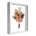 3D Bilderrahmen A4 20x29 cm tief zum Befüllen Weiß für Fotos Blumen Deko