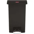 Rubbermaid Tretmülleimer Slim Jim 50 L Schwarz - Schwarz