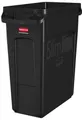Rubbermaid Commercial Products Slim Jim Mülleimer mit Luftkanälen 60L Schwarz – Abfallbehälter für Küche, Büro & Arbeitsplatz, Kunststoff – 1955959