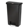 Rubbermaid Slim Jim Front Step Pedaleimer Schwarz 50L