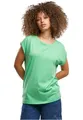Urban Classics Damen T-Shirt Ladies Extended Shoulder Tee, T-Shirt mit überschnittenen Schultern, aus Baumwolle, erhältlich in vielen Farben, Ghostgreen, XXL