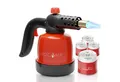 EVOCAMP Flambierbrenner Gasbrenner 1,3 kW, Küchenbrenner, Lötlampe mit Piezozündung, Max. Temperatur 1300°C, mit 4 Gaskartuschen 190g