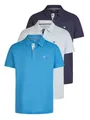 TOM TAILOR Poloshirt Herren Poloshirt 3er-Set Regular Fit (Vorteilspack, 3-tlg) aus 100% Baumwolle