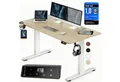Casaria Schreibtisch Elektrisch höhenverstellbar Memory-Funktion Sitz-/Steherinnerung, Höhenverstellbar elektrisch mit Wireless Charger 120 / 140 / 160 cm