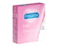 Pasante Kondome Feel (Sensitive) gefühlsechte Kondome Packung mit, 3 St., Kondome für empfindsame Liebhaber, extra dünn und feucht, für intensives Empfinden