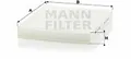 MANN-FILTER CU 2545 Filter, Innen Luft für Audi, Mercedes-Benz, Puch, Seat,