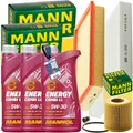 MANN INSPEKTIONSPAKET+3L MANNOL NRG 5W-30 ÖL passend für VW POLO 9N SKODA FABIA
