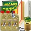 MANN INSPEKTIONSPAKET+3L CASTROL 5W-30 ÖL passend für VW POLO 9N SKODA FABIA