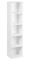 Woltu Bücherregal, Set 1-tlg., Raumteiler Aktenschrank, MDF, 5 Fächer, Weiß