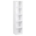 Bücherregal Standregal Raumteiler Aufbewahrungregal MDF 5 Fächer Weiß SK003ws5