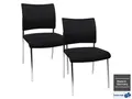 TOPSTAR Besucherstuhl Visit 10 Polster schwarz 2er Pack NV190G20
