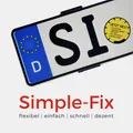SIMPLE FIX 2.0  Rahmenlose Kfz Nummernschildhalter 2 Kennzeichenhalter Set