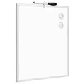 Amazon Basics Magnet-Whiteboard zum Abwischen, trocken abwischbar, mit Aluminiumrahmen, magnetische Pinnwand, selbstklebende Wandhalterung, für Zuhause, Büro, Schule, 28cm x 36cm